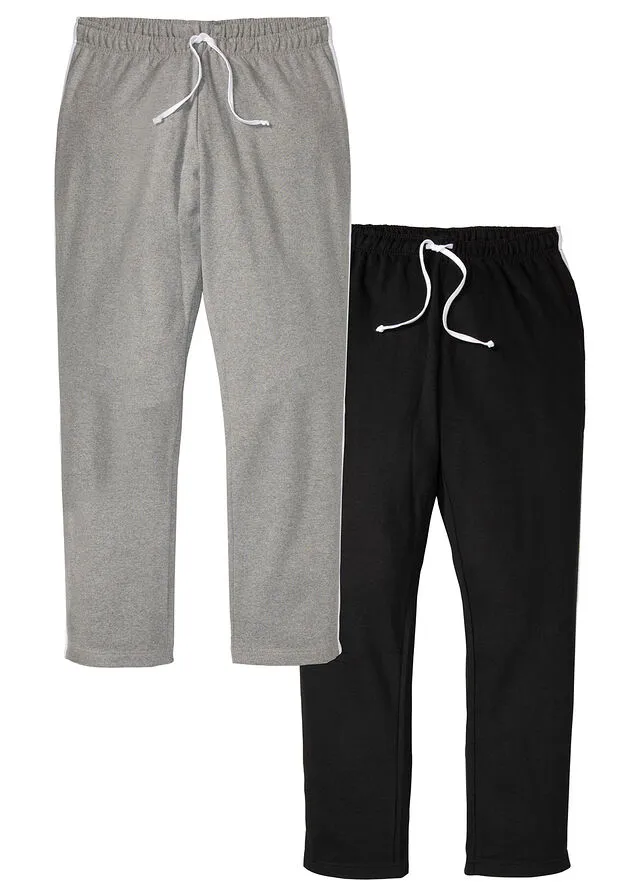 PANTALóN DE CHáNDAL (2 UNIDADES) NEGROGRIS CLARO JASPEADO